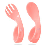 Baby Spoon and fork Set for Baby Feeding (Coral)